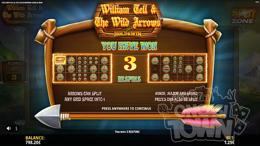 William Tell and The Wild Arrows Hold and Win - iSoftBet