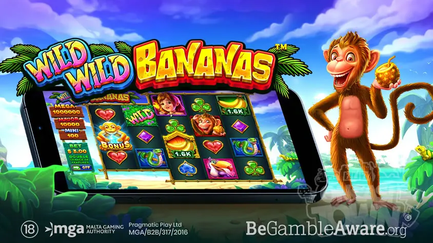 쾌활한 원숭이와 바나나가 테마 Wild Wild Bananas (와일드 와일드 바나나)