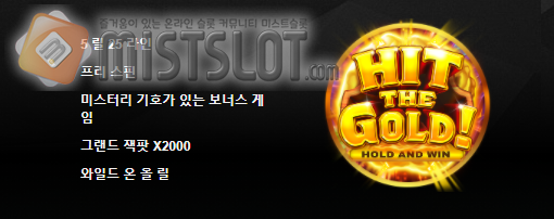 부운고 슬롯 게임 리뷰 히트 더 골드! Hit the Gold!