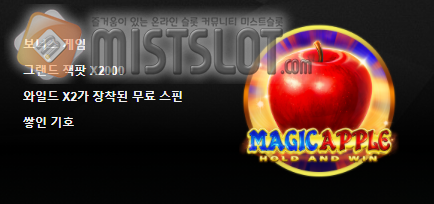 부운고 슬롯 게임 리뷰 매직 애플 Magic Apple