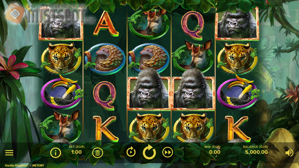 넷엔트 슬롯 게임 리뷰 고릴라 킹덤 슬롯 Gorilla Kingdom Slot