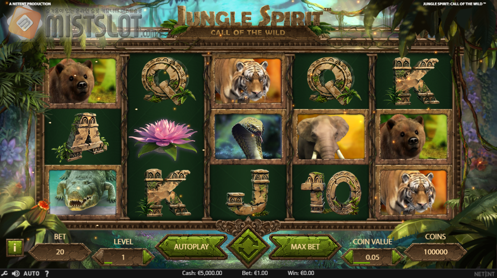 넷엔트 슬롯 게임 리뷰 정글 스피릿 슬롯 Jungle Spirit Slot