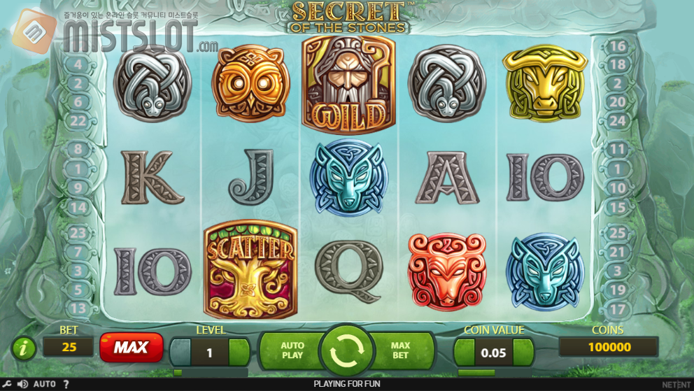 넷엔트 슬롯 게임 리뷰 시크릿 오브 더 스톤 슬롯 Secret of the Stones Slot