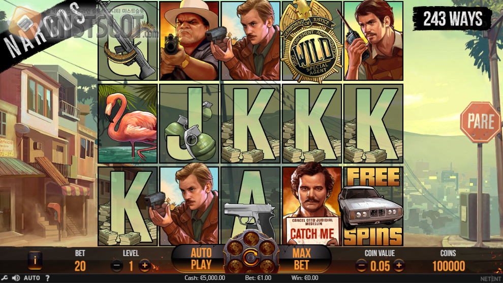 넷엔트 슬롯 게임 리뷰 나르코스 슬롯 Narcos Slot